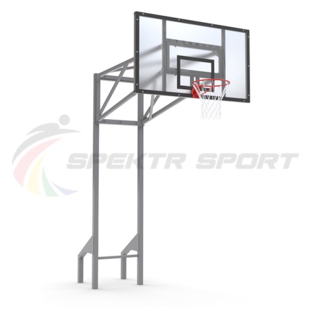 Купить Стойка баскетбольная уличная усиленная со щитом из оргстекла, кольцом и сеткой SP D 413 в Шлиссельбурге 