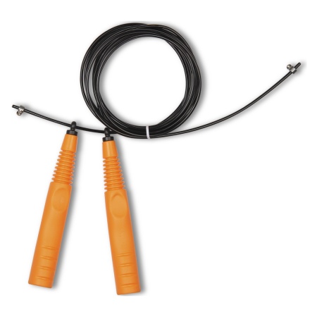 Купить Скакалка высокооборотная Кроссфит стальной шнур в оплетке 2.9 м чёрно-оранжевая в Шлиссельбурге 